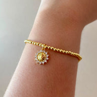 Star, White Heart and Faith Charms Elastics Bracelets