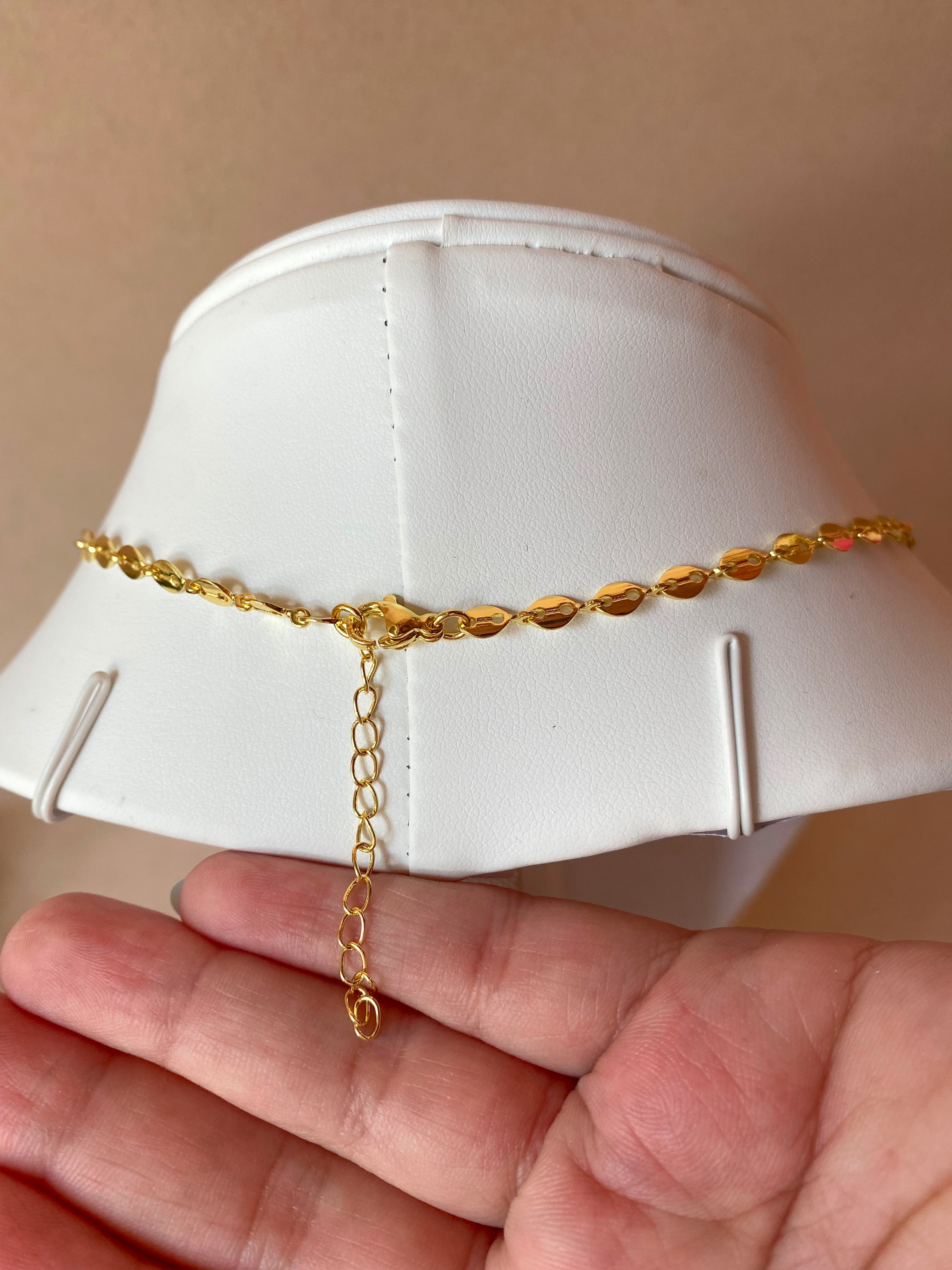 Little Flat Coffee Grain Necklace