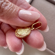 St. Miguel Arcangel 18k Solid Italian Gold Charm
