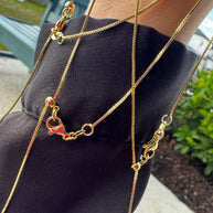 Shiny Little Colorful Hearts Adjustable Necklace