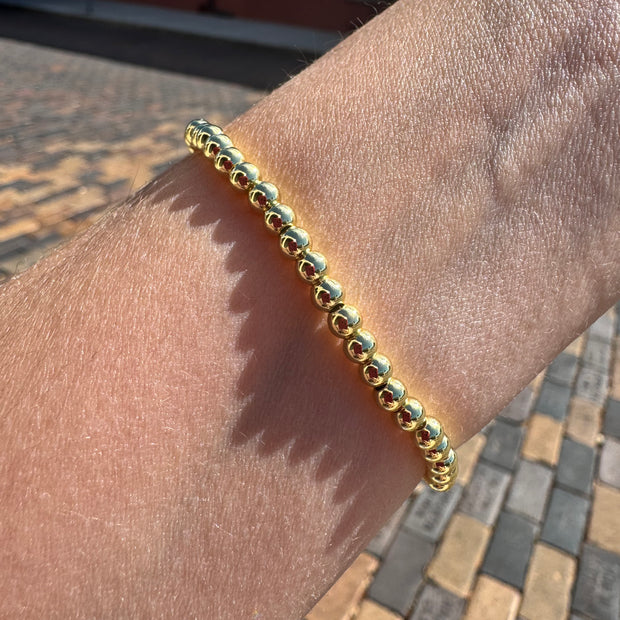 Pink & Yellow Flower Elastic Bracelet