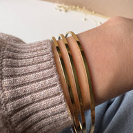 Set 3 Golden Thin Bangle