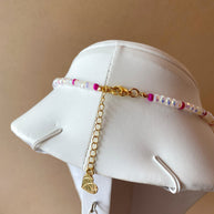 Clear Crystals and Purple Beads Necklace