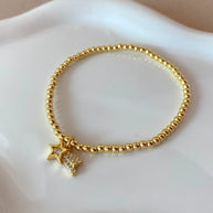 Star, White Heart and Faith Charms Elastics Bracelets