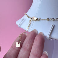 Guadalupe Heart Shape 3 Gold Rosary