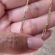 Paper Click Chain 18k Solid Italian Necklace