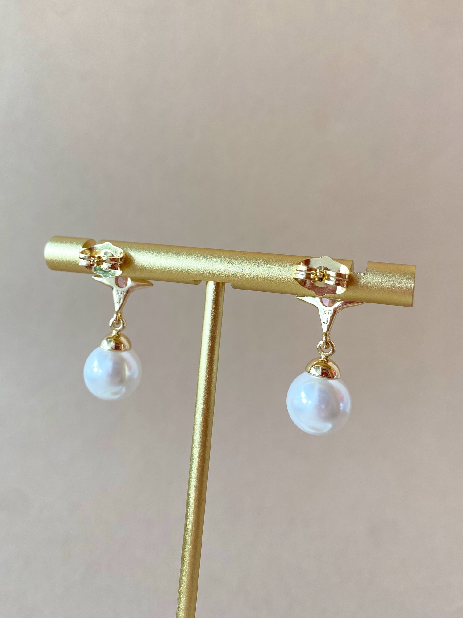 Purple and Pearls Crystal Large Earrings