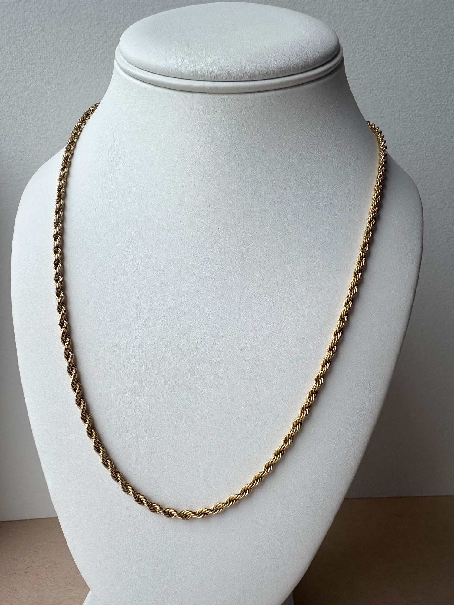Large Golden Steel Plain Necklace