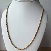 Large Golden Steel Plain Necklace