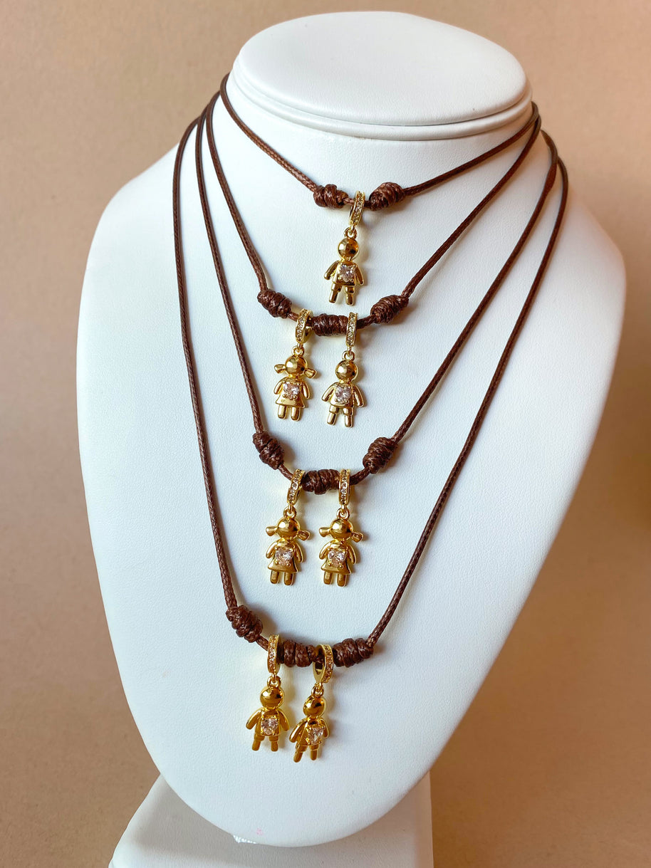 Kids Adjustable Leather Necklaces