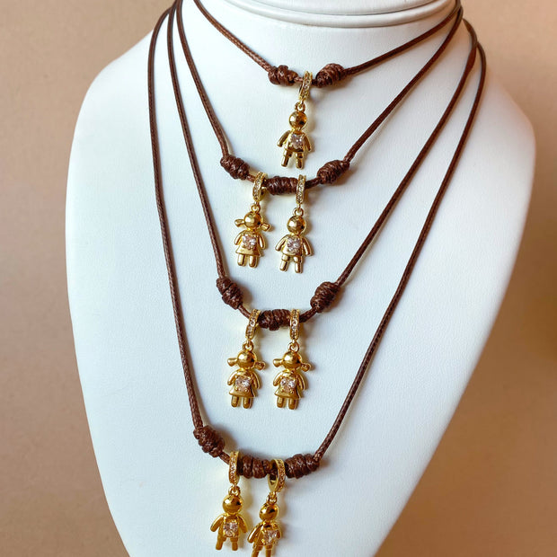 Kids Adjustable Leather Necklaces