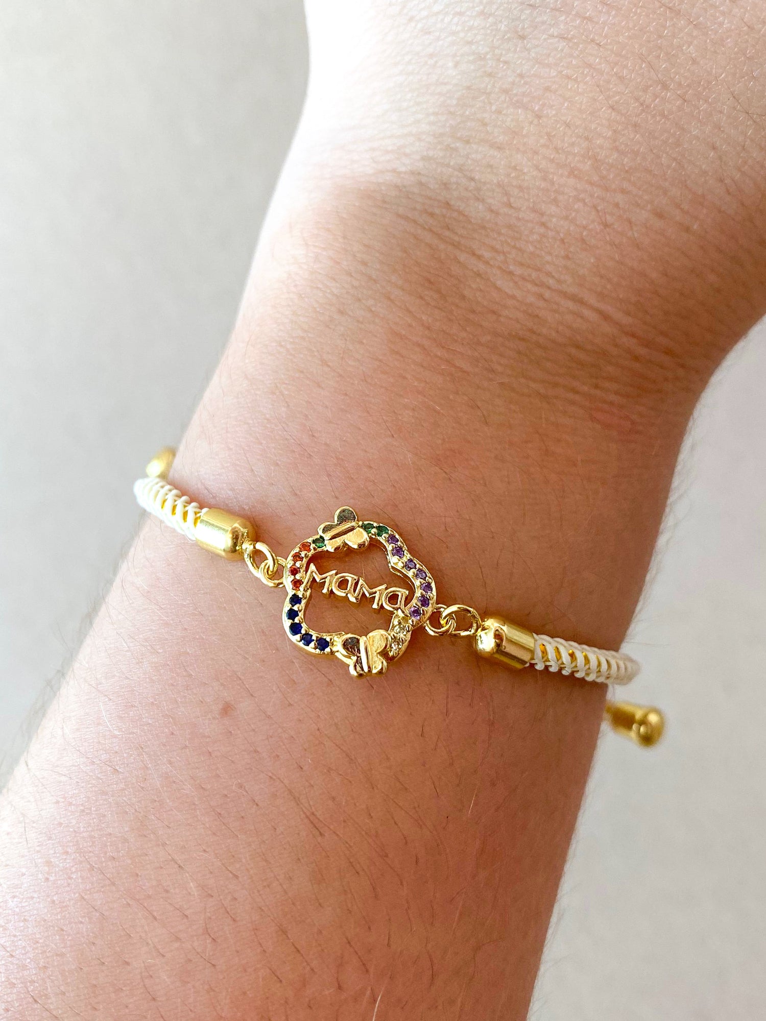 Mama 🦋 Charm Cream color Bracelet