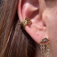 Blue Crystal Layers Earrings