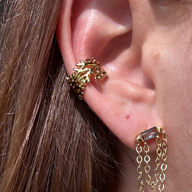 Blue Crystal Layers Earrings