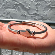 Silver Cross Men Bracelet