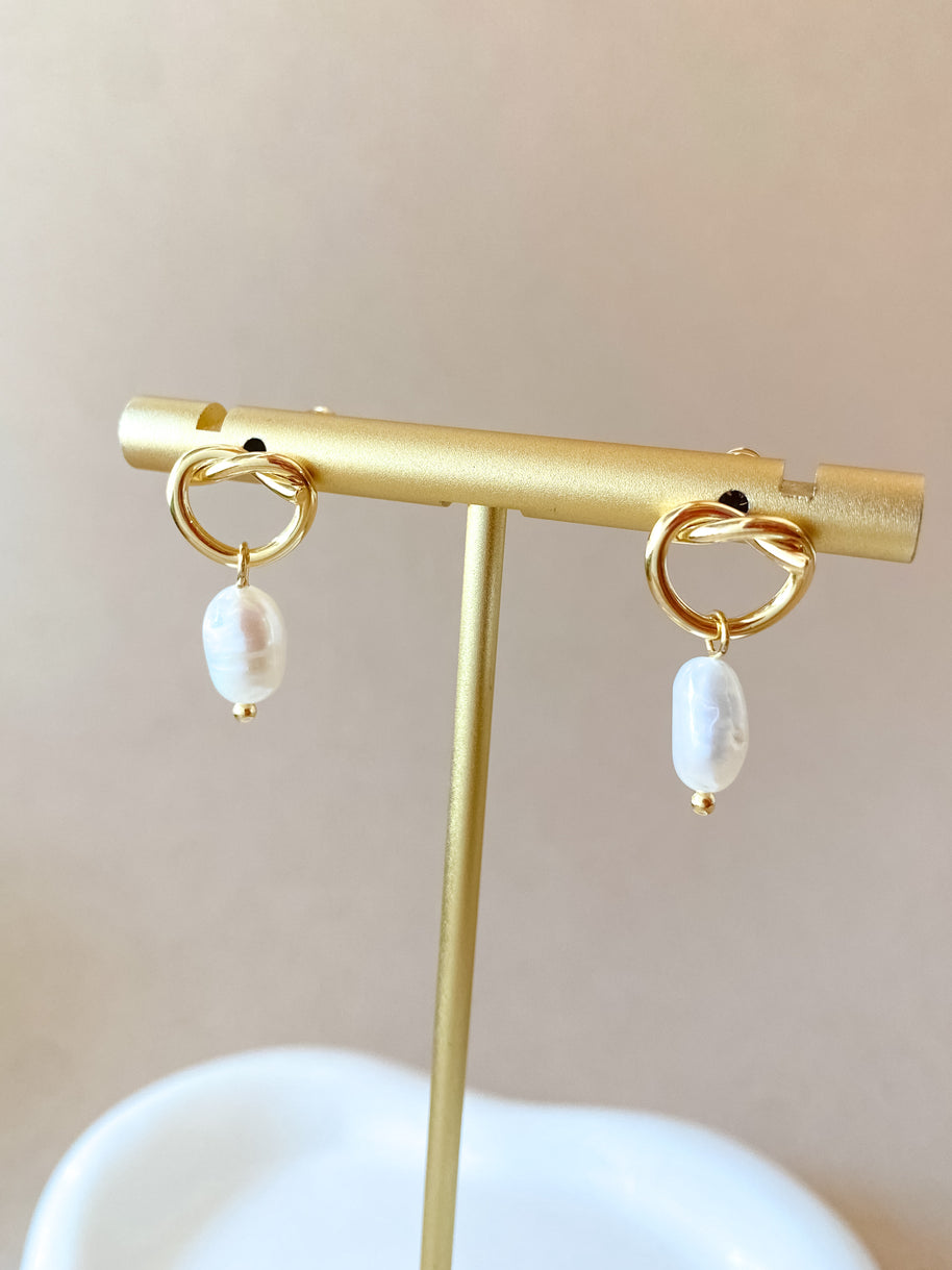 Golden Pearls Style Earrings