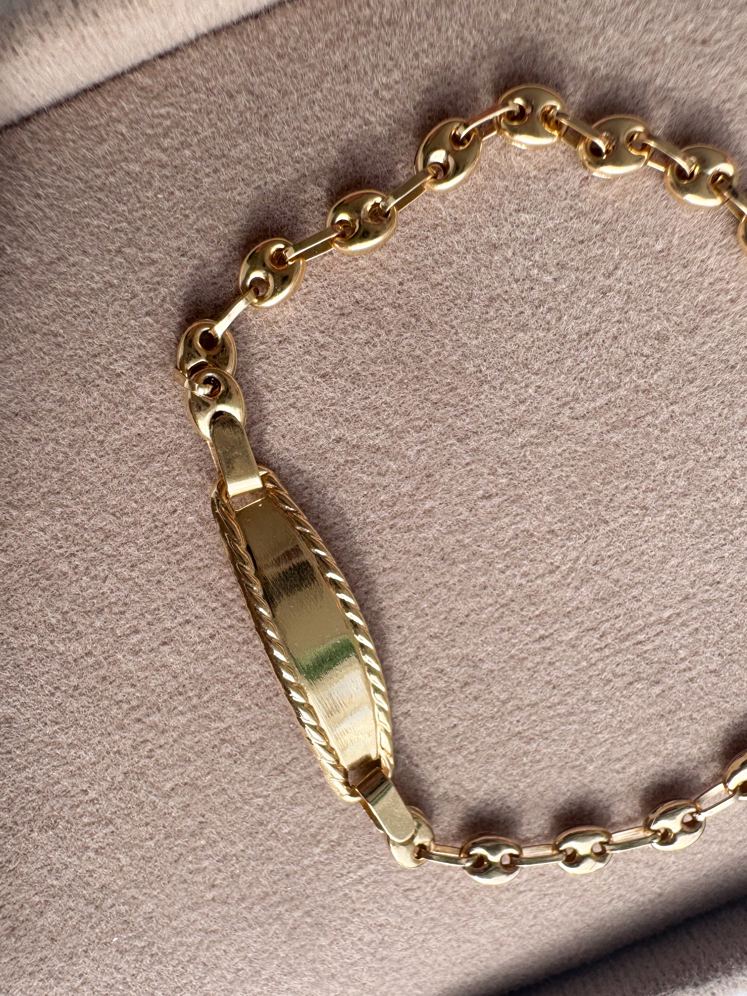 Esclava bebe Grano de Cafe 18K