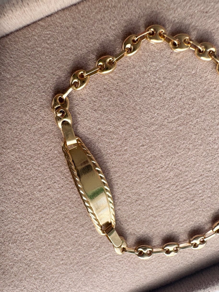 Esclava bebe Grano de Cafe 18K
