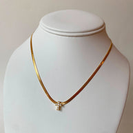 Snake Chain Golden Steel Cross Necklace
