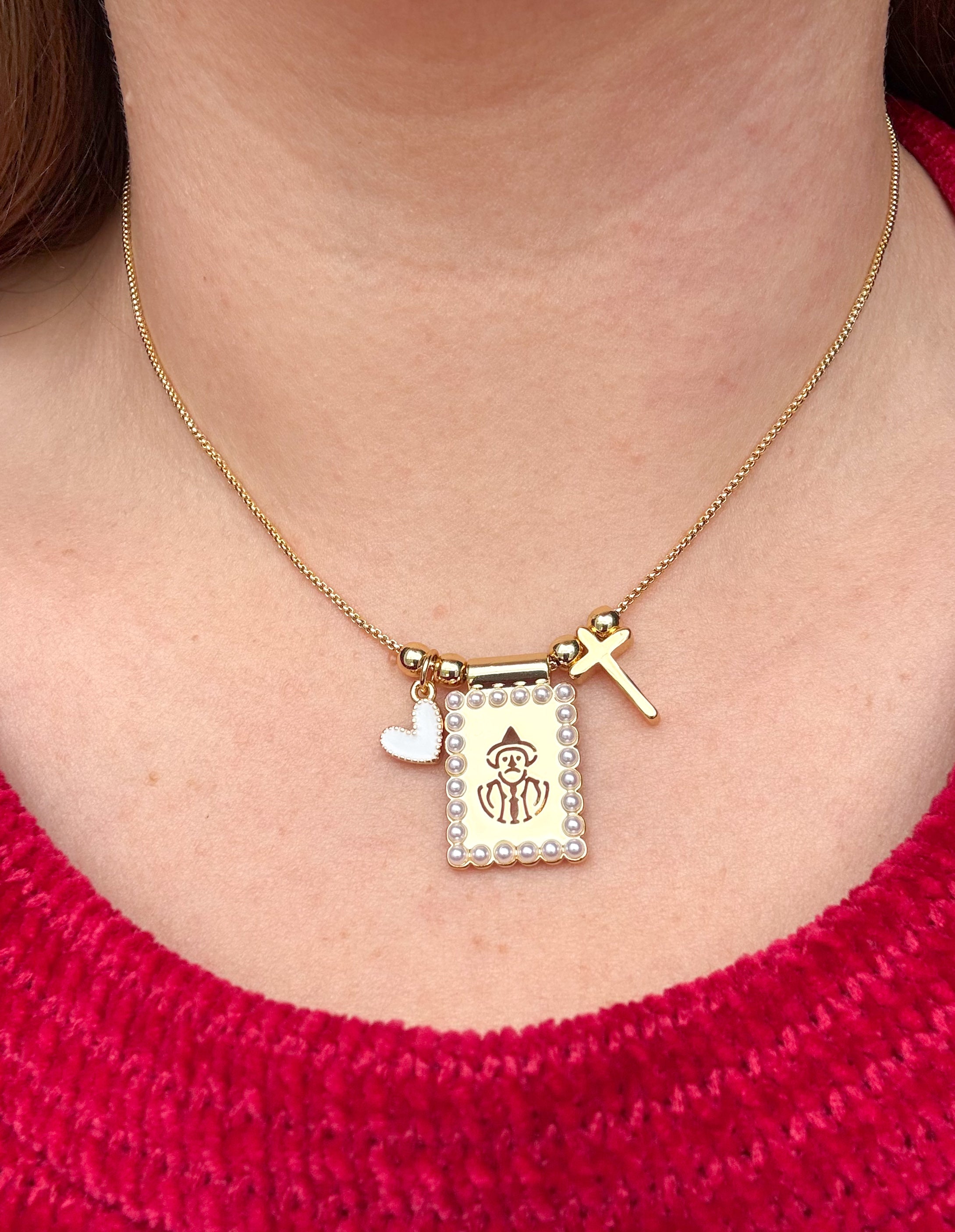 Dr Jose Gregorio Hernandez Scapular Gold Chain