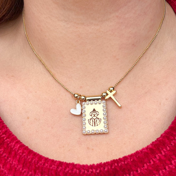 Dr Jose Gregorio Hernandez Scapular Gold Chain
