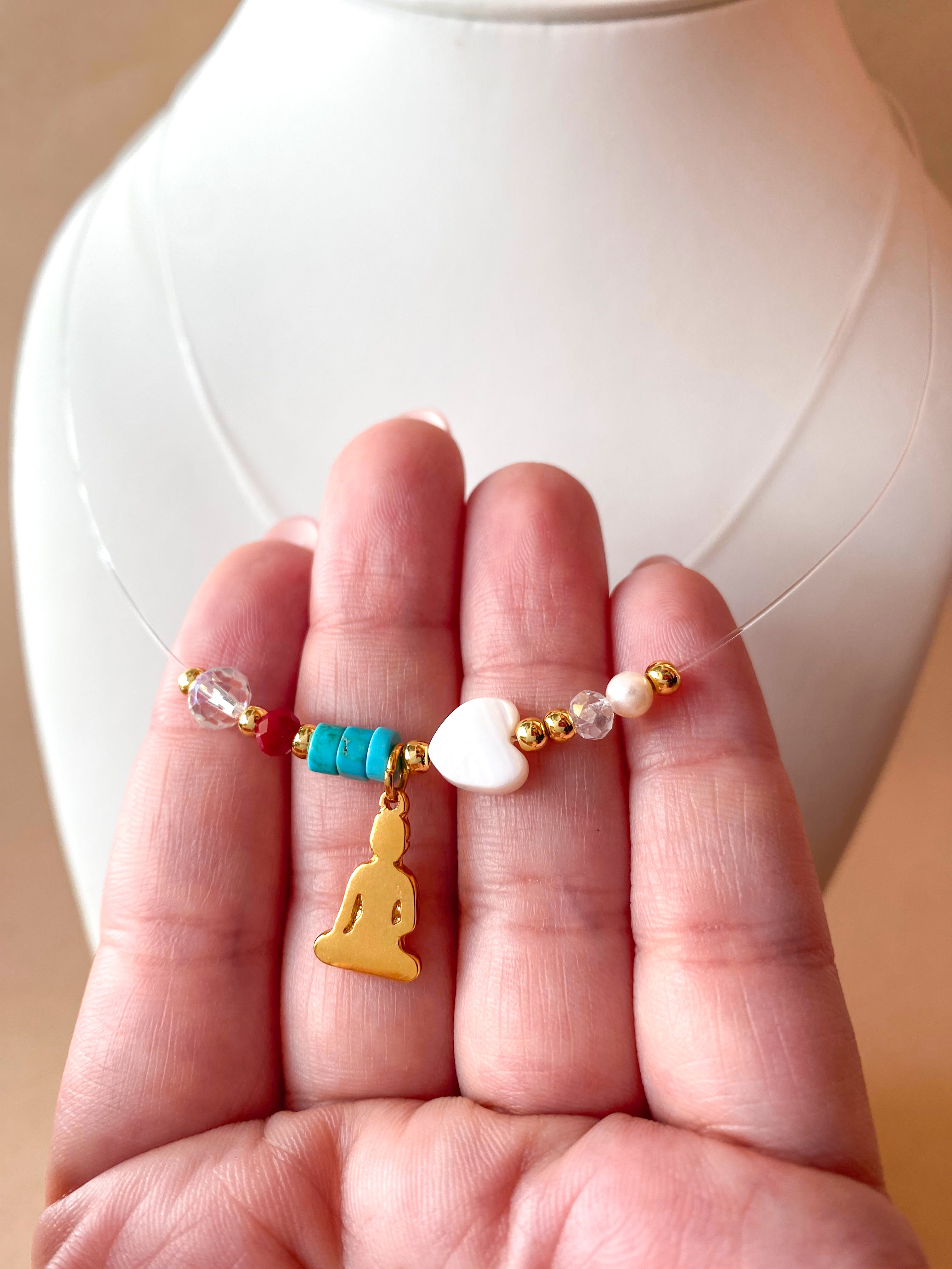 2 Styles of Evil Eye and Buddha Variety of Charms Ghost Necklaces