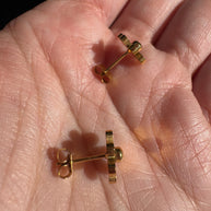 Golden Flowers Plain Earrings