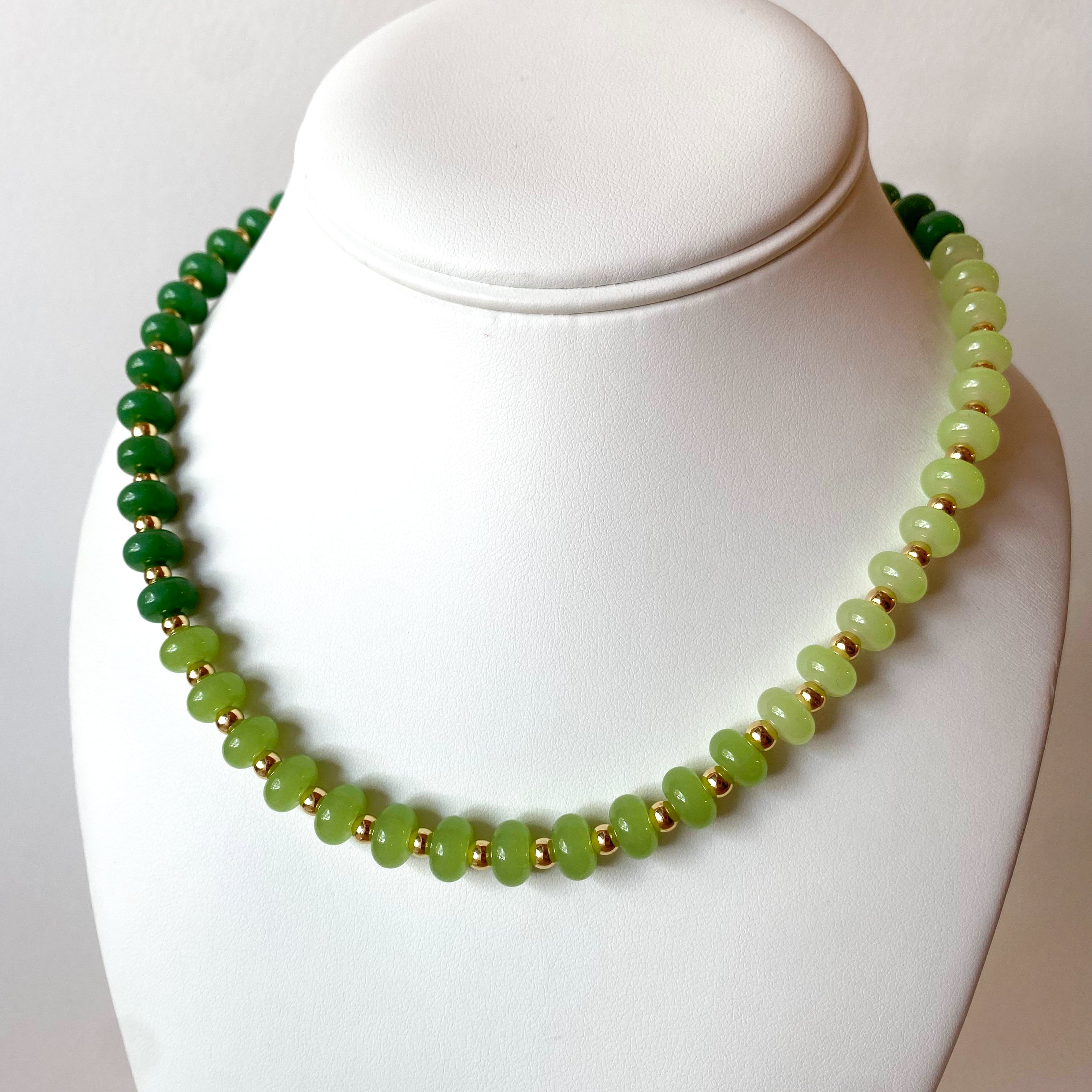 Green Degraded Beads Necklace