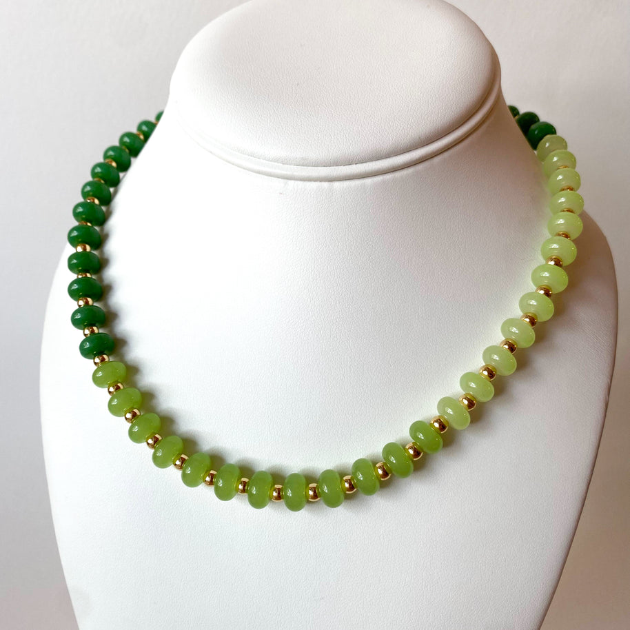 Green Degraded Beads Necklace