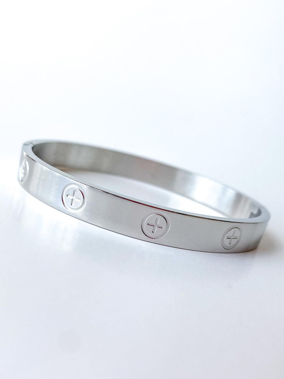 Pulsera Tornillos Silver 8 mm