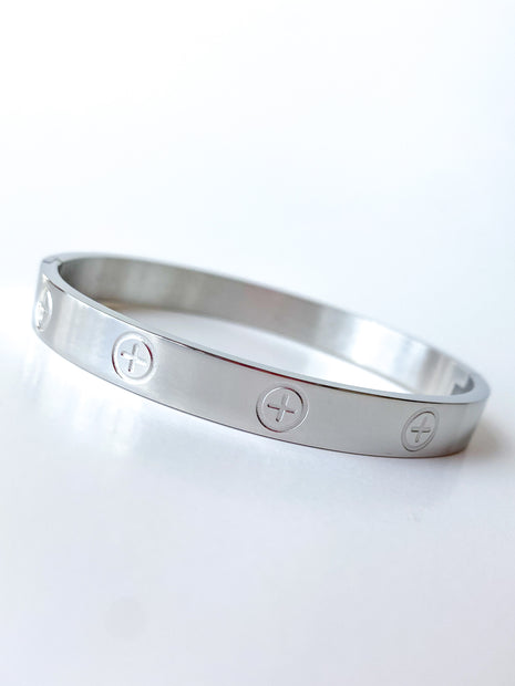 Pulsera Tornillos Silver 8 mm