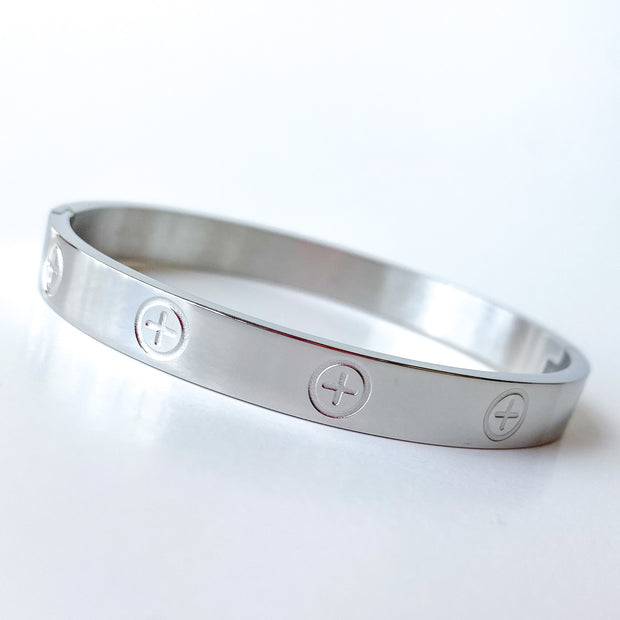 Silver Screw Bracelet 8 mm