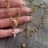 Cadena Virgen de la Milagrosa y Cruz