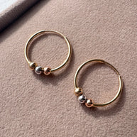 Argollas 3 Oros 18K