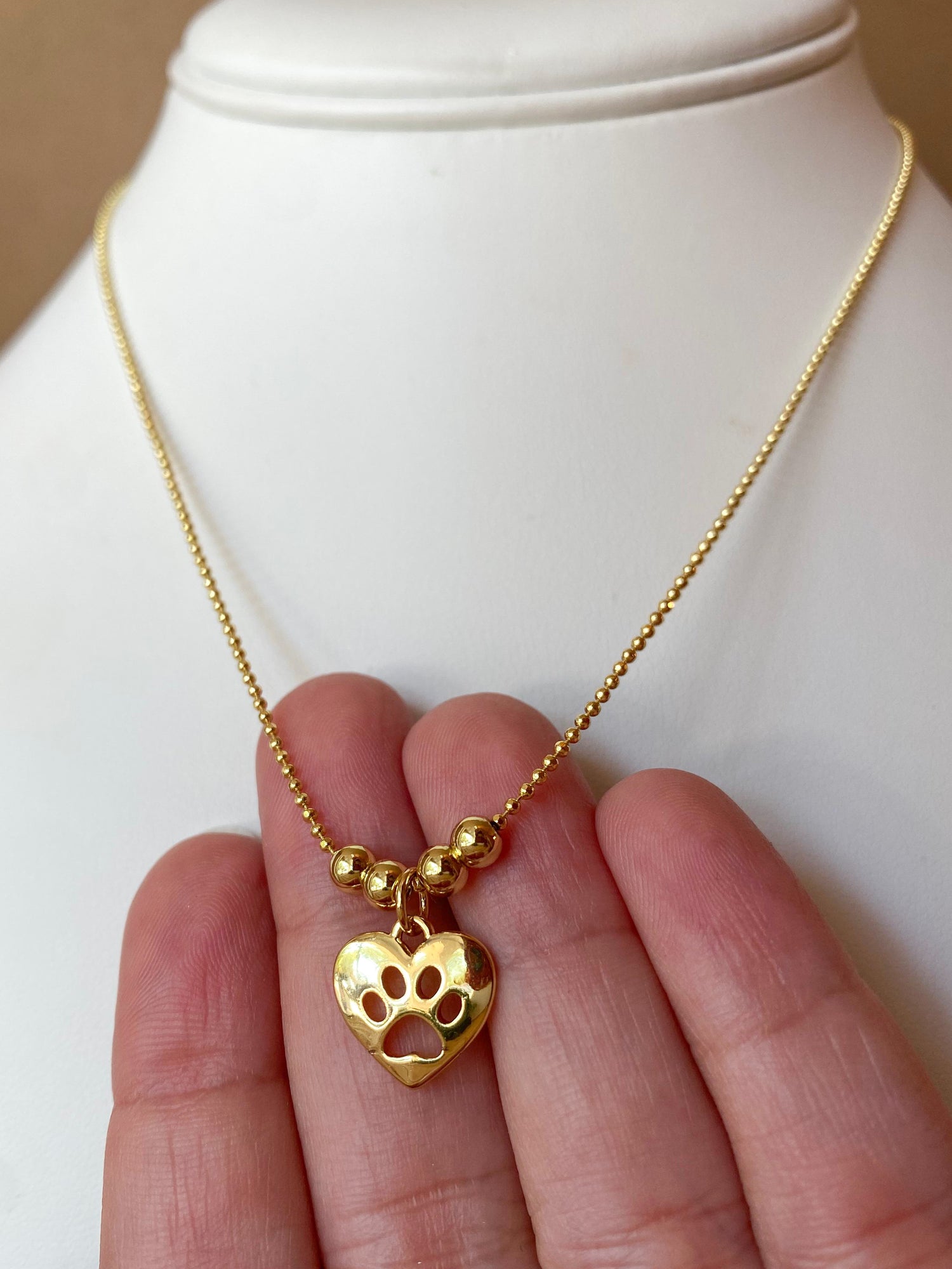 Golden Dog Paw 🐾 Adjustable Necklace