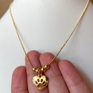 Golden Dog Paw 🐾 Adjustable Necklace