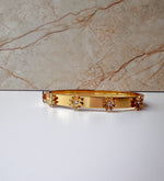 Load image into Gallery viewer, Brazalete Acero Flores
