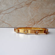 Brazalete Acero Flores