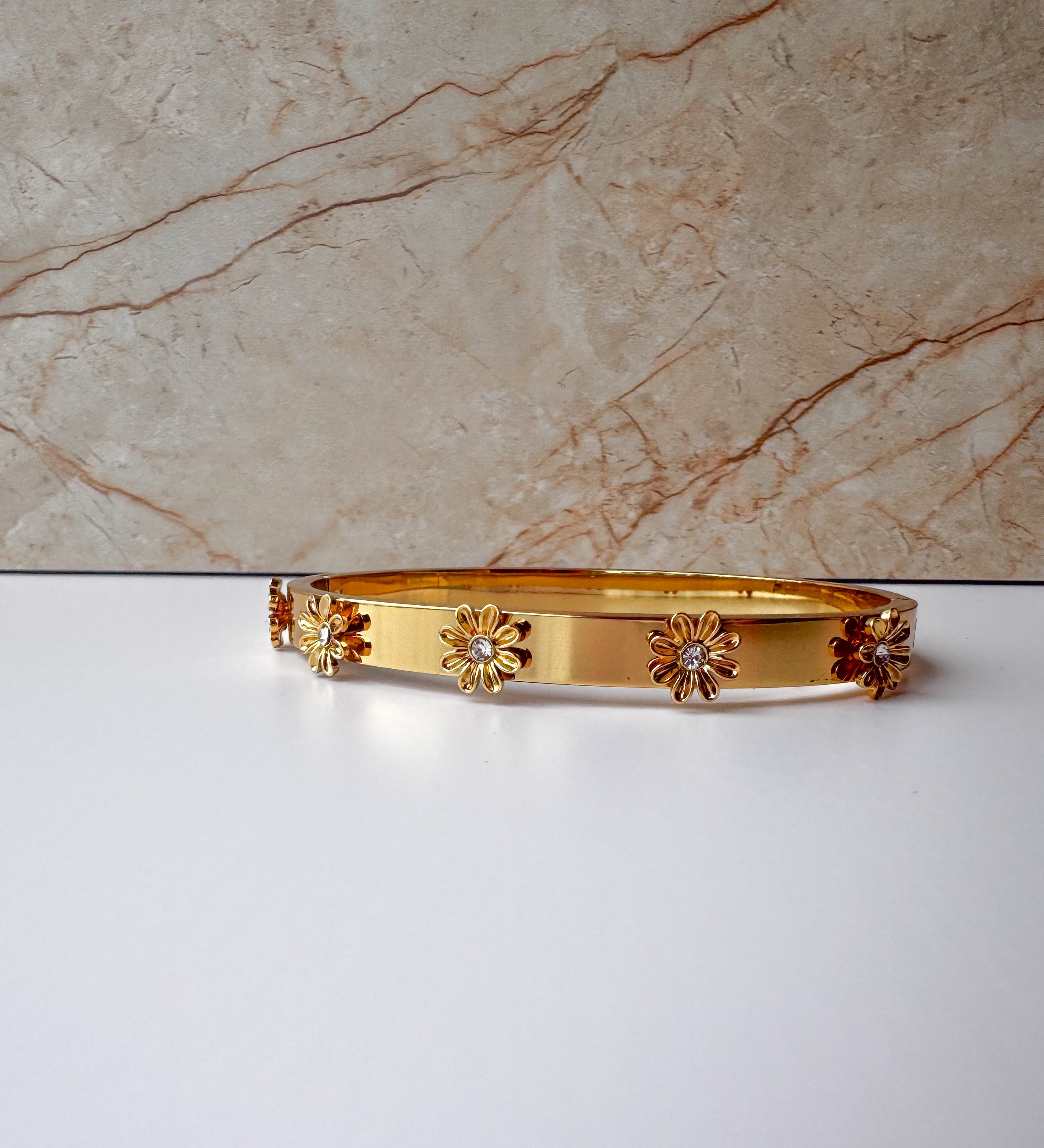 Brazalete Acero Flores