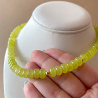 Green Lime Morganita Beads Necklace