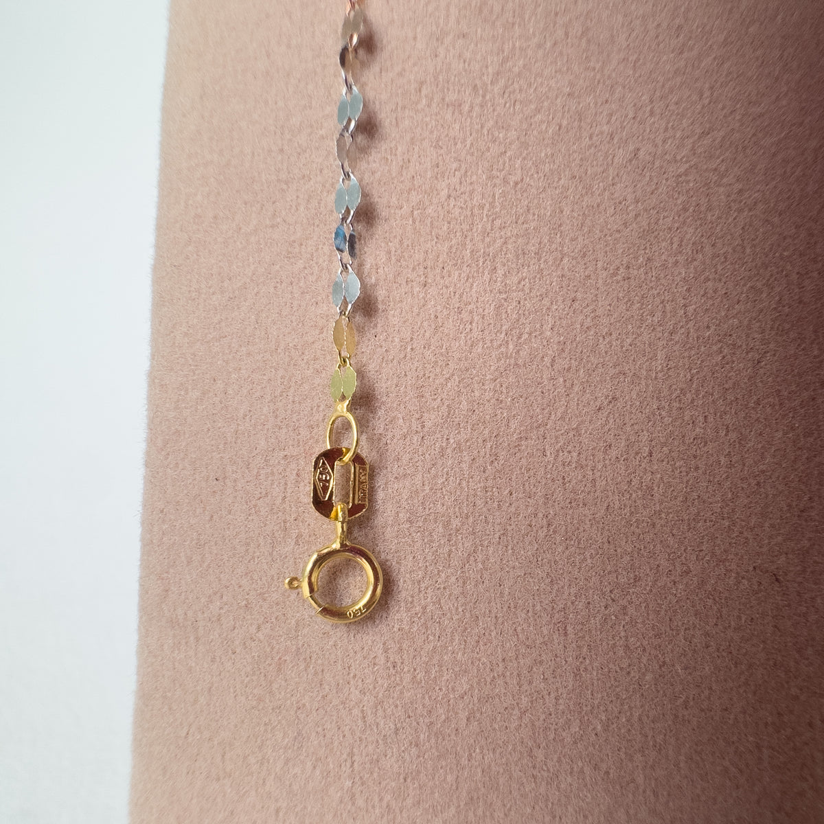 Tricolor Shine 18K Italian Gold Chain