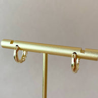Little Stars in Blue or Yellow Golden Hoops