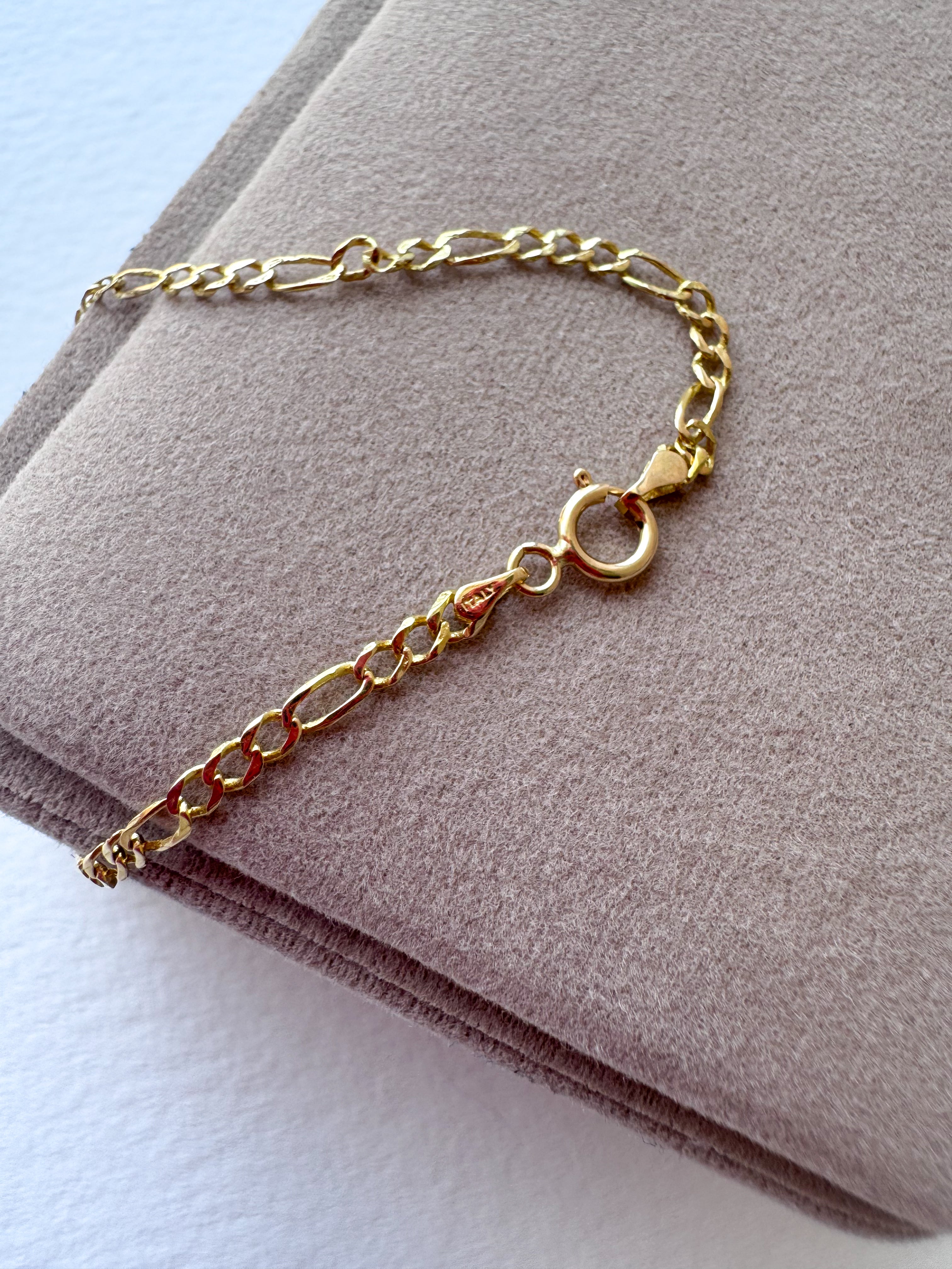 Golden Thin 3 in 1 Style 18k Gold Bracelet