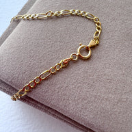 Golden Thin 3 in 1 Style 18k Gold Bracelet