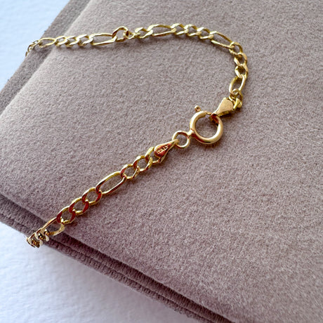 Golden Thin 3 in 1 Style 18k Gold Bracelet