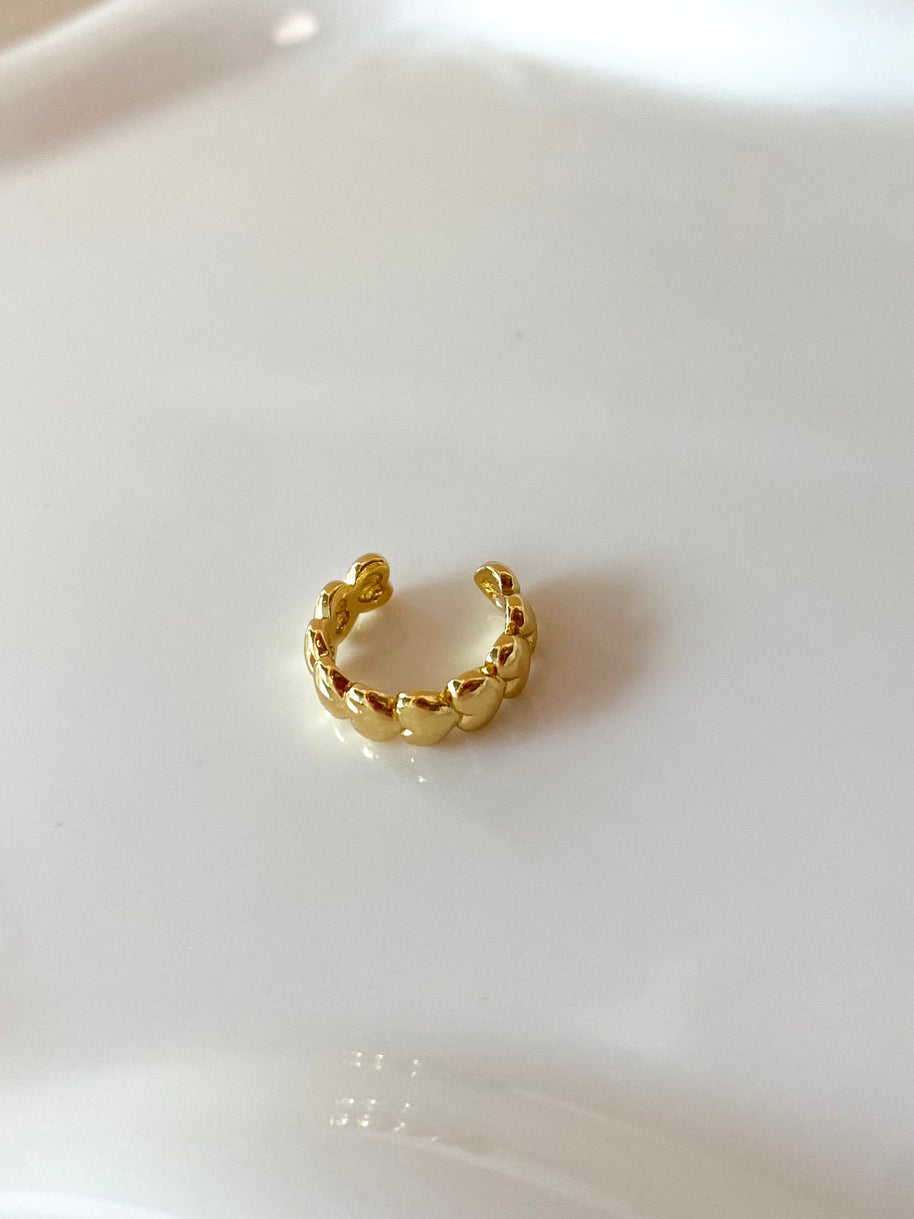 Little Hearts Pattern Ear Cuff