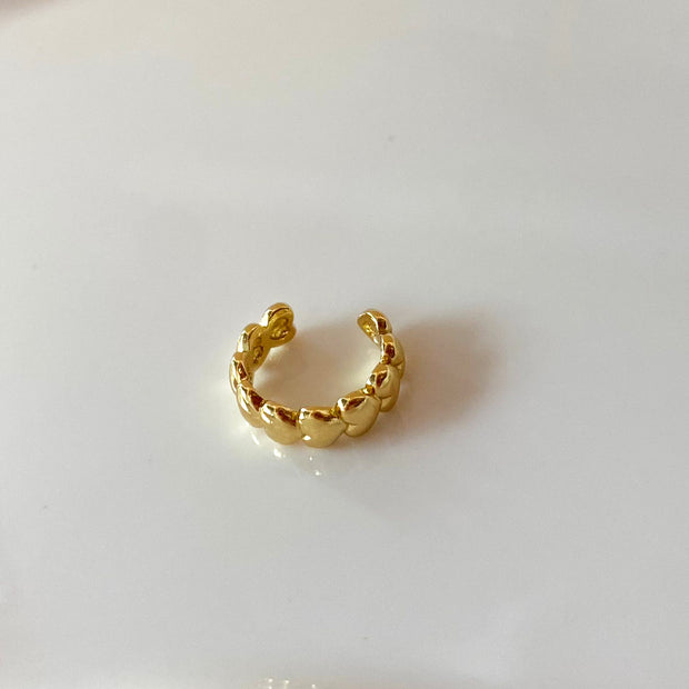 Little Hearts Pattern Ear Cuff