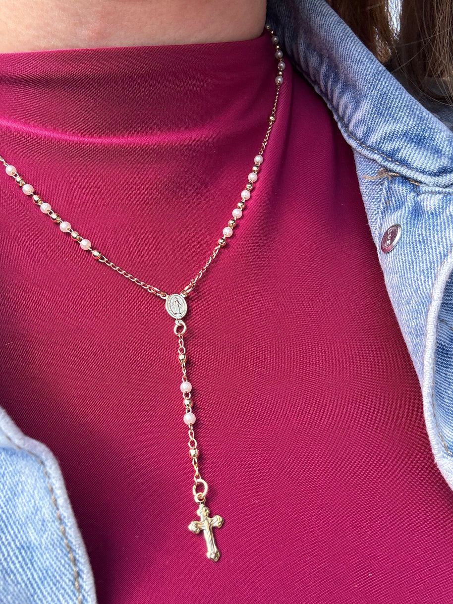 Miracle Medal Pearls Rosary