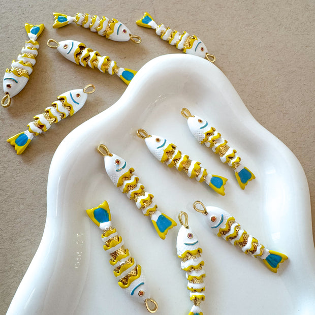White Fishes Charms