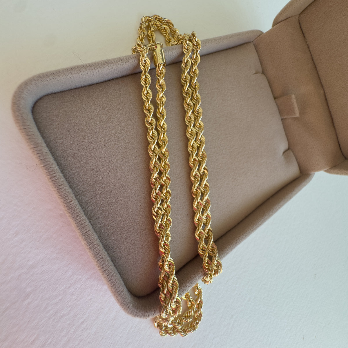Men's Rope Classic Chain 14K Solid Gold Necklace